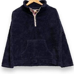 J. Crew Factory Sherpa Fleece Quarter Zip Pullover Sweater Jacket